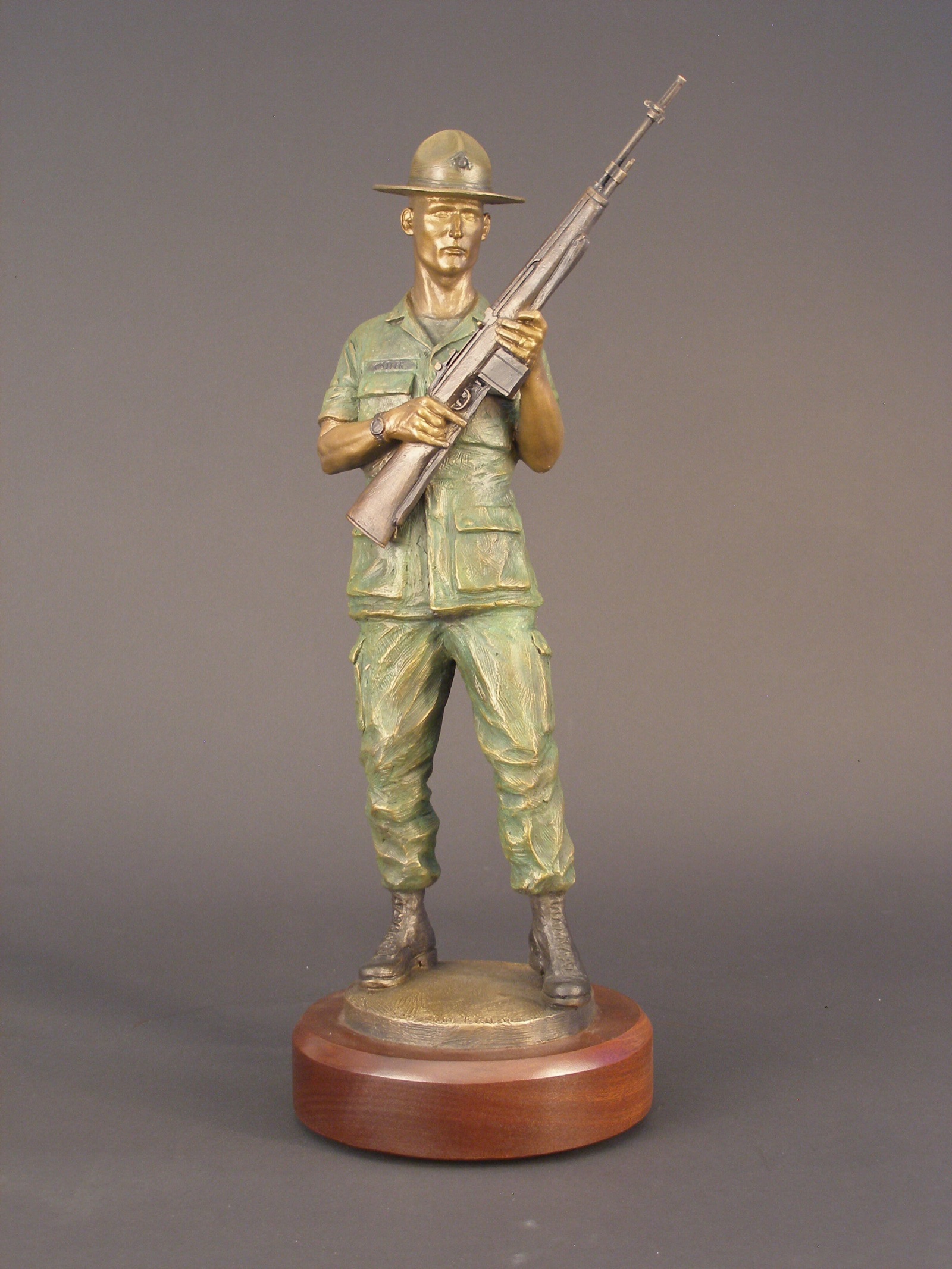 Gunny - Bronze sculpture by David Paul Venell